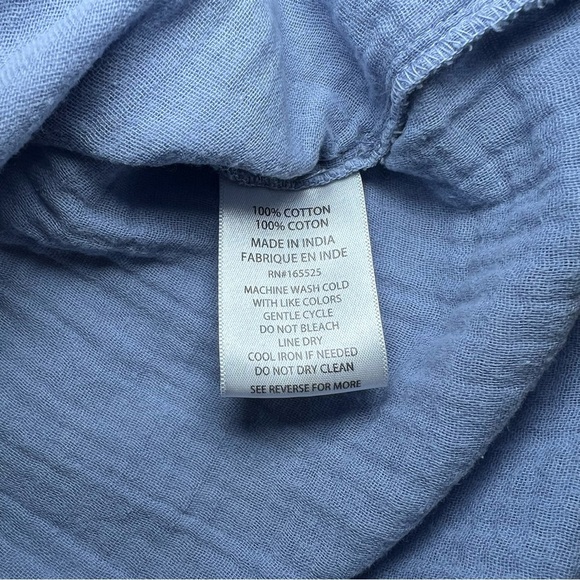 Lola River Short Sleeve Collared V-Neck Tunic Top - Picture 4 of 5